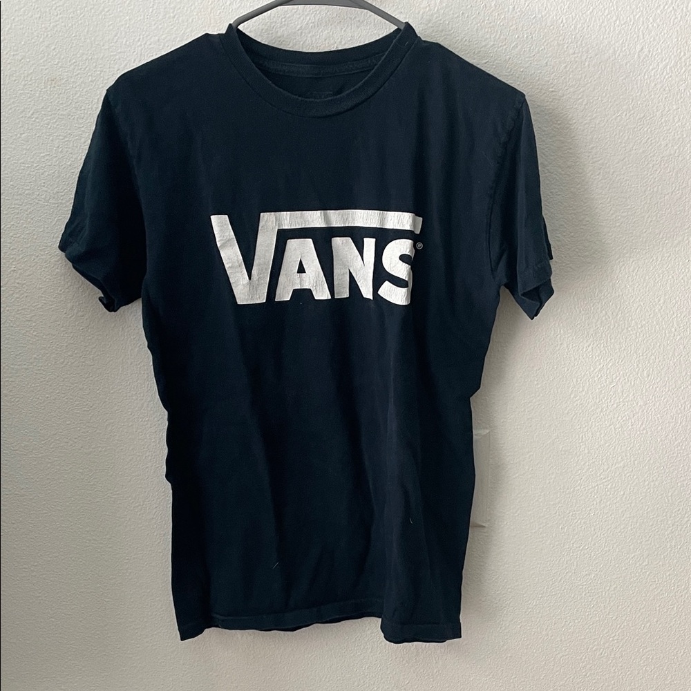 Vans Navy Tee with White Logo
